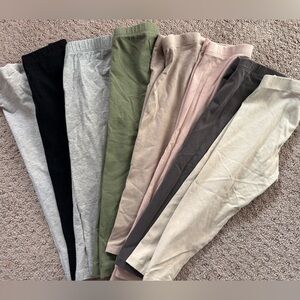 Lot of 8 Non-Patterned Girls Leggings